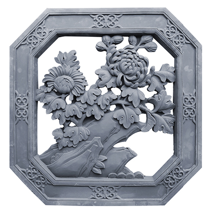 八角镂空菊花窗