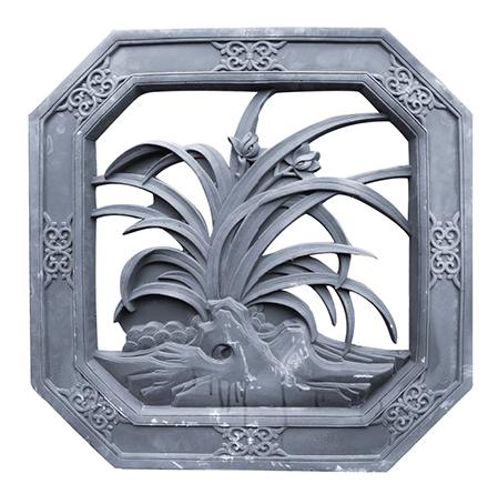 八角镂空兰花窗