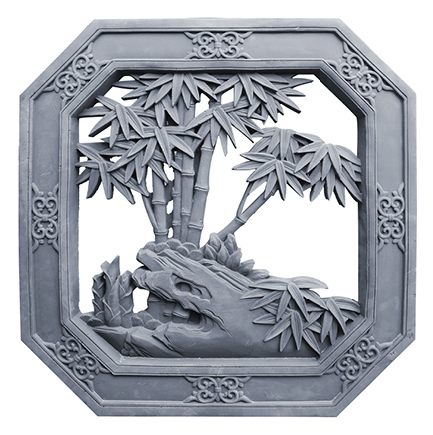 八角镂空竹叶窗